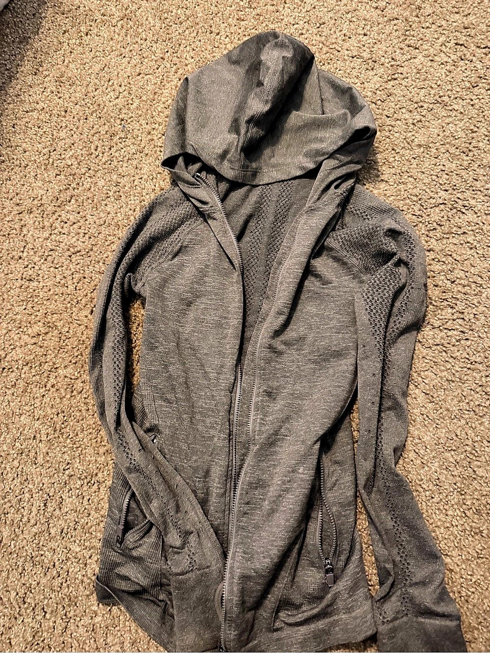 Lululemon Define Mesh-Back Jacket *Nulu Gray Hooded Zip-Up